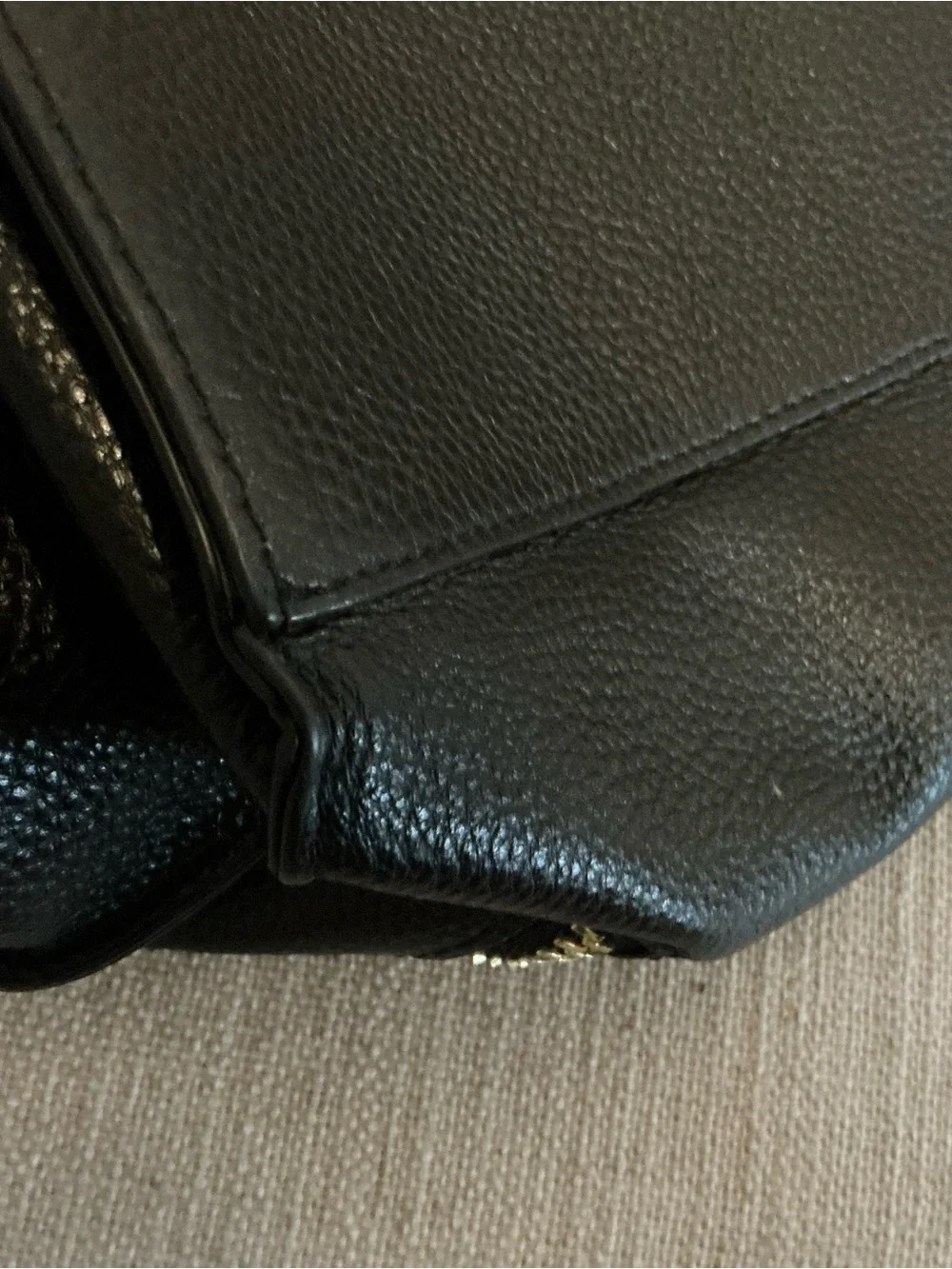 Tote le monde florence slouch hobo bag black pebbled leather